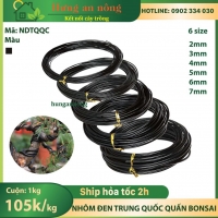 NDTQQC - 1kg nhôm đen Trung Quốc mềm dẻo chuyên quấn uốn cây bonsai, cây cảnh có nhiều size
