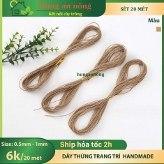 20 mét dây thừng, dây gai trang trí handmade size 0.5mm ( dây mỏng nhưng chắc chắn )