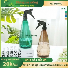 BXT800C - Bình nhựa trong phun xịt vòi mịn tưới cây chăm sóc cây trong vườn bình 800ml