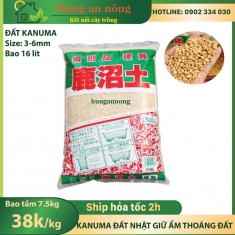 Túi 1kg đất nung cứng Kanuma Nhật Bản giúp giữ ẩm và thông thoáng đất rất tốt size 3-6mm