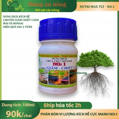 100ml – phân bón vi lượng NO:1 kích rễ cực mạnh chuyên giâm chiết cành mai vàng và các loại bonsai