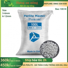 Bao 100 lít Đá Perlite, Đá trân châu 3-6mm, 6-12mm  ( lưu ý: gọi đá nhưng siêu nhẹ )