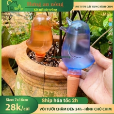 Đầu tưới chậm tự động hình con chim, tiêu chuẩn châu âu, dung tích 120ml, thời lượng tưới đến 24h