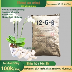 Túi 500g NPK 12-6-6 phân tan chậm quả bàn Nhật Bản Nurseryace NA phát triển chồi đẻ nhánh phóng thích 10-12 tháng