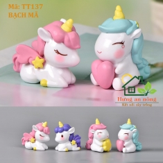 TT137 - bạch mã nhiều mẫu trang trí tiểu cảnh sen đá xương rồng cây để bàn ( xem trong mô tả )