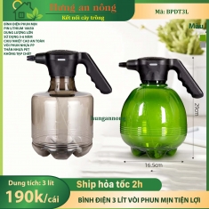 BPDT3L - Bình điện 3 lít phun tưới nhựa trong dễ nhìn tiện dụng, xem trong phần mô tả giúp