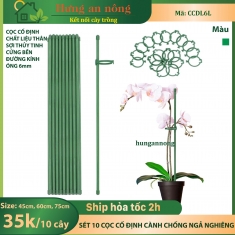 CCDL6L - Sét 10 trụ cắm phiên bản nâng cấp chống ngả nghiêng cây trồng, chất liệu sợi thủy tinh cứng cáp,xem trong mô tả