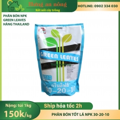 Phân bón NPK 30-20-10 cây phát triển lớn nhanh từ khi mới gieo trồng, tạo sự vững mạnh cho thân cây và lá, hàng Thái 1kg