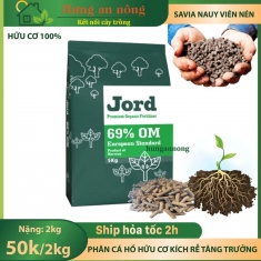 Túi 2kg phân cá hồi hữu cơ viên nén tan chậm Savia-Na Uy kích rễ, trao đổi chất cây phát triển mạnh