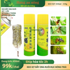 Keo xịt bẫy ong ruồi đục bông, đục trái hại cây trồng chai 450ml