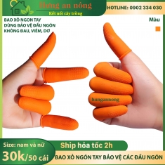 Sét 50 bao xỏ tay chống mài mòn đầu ngón chất liệu cao su bám tốt có size tay nam nữ