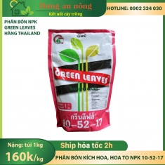 Phân Bón NPK 10-52-17 Green Leaves Thailand thích ra hoa, ra hoa nghịch mùa, trổ hoa đồng loạt, chống rụng, làm dai cuốn