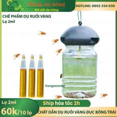 Sét 10 lọ 2ml Chất dẫn dụ ruồi vàng, ruồi đục bông đục trái có múi