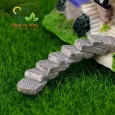TT67 - CẦU THANG BẬC trang trí tiểu cảnh sen đá xương rồng cây để bàn.